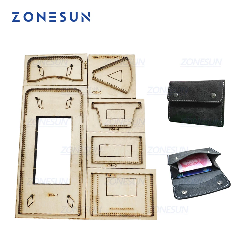 

ZONESUN D8 Custom Leather Women Wallet Coin Purse Die Cutter Clicker Steel Rule Die Pucnhing Tool For Die Cutting Machine