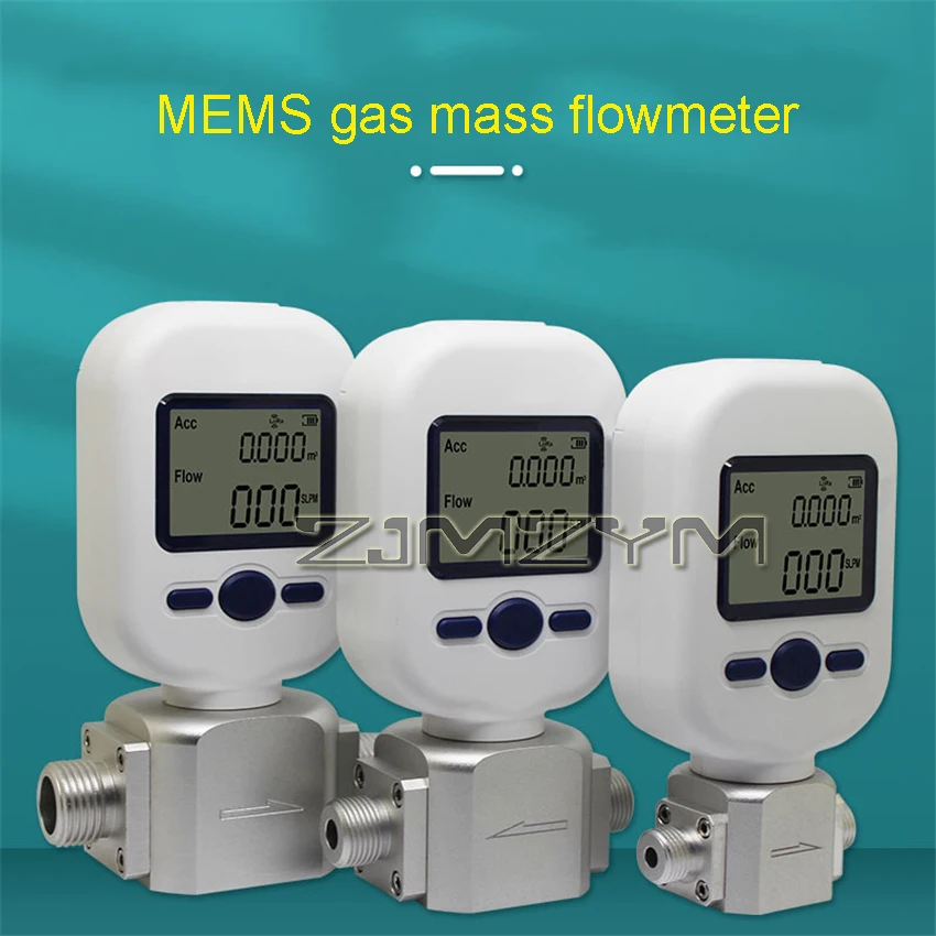 MF5706/MF5708/MF5712 Gas Mass Flow Meter Digital Gas Air Nitrogen Oxygen Flow Meter Air Oxygen Nitrogen Gas Flowmeter 6/8/12mm