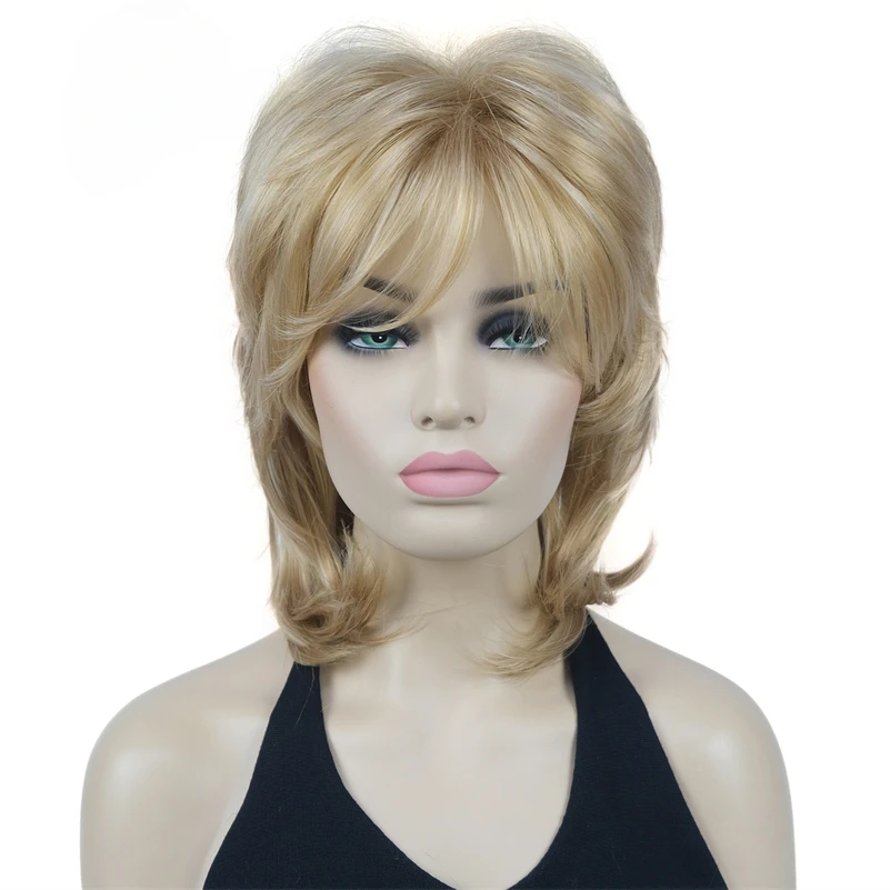 

Short Silky Soft Layered Light Brown Shag Style Full Synthetic Wig for Women