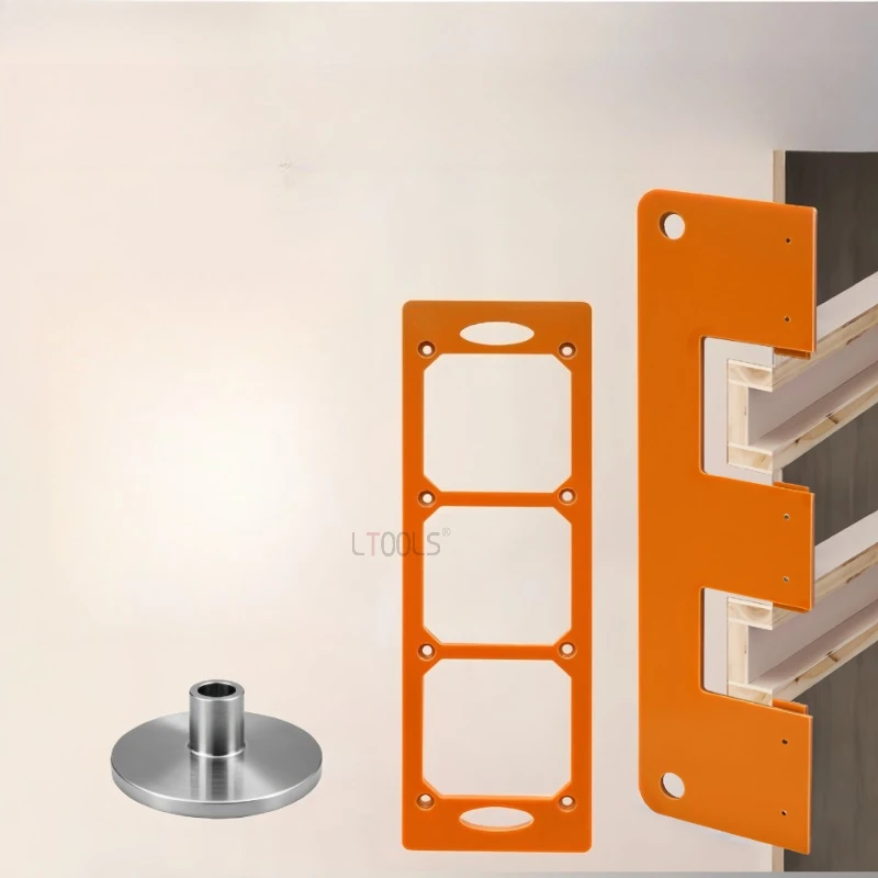 Woodworking Handle Free Slotting Template Multi Functional Switch Box with Perforated Limit Plate Quick Marking Auxiliary Tools