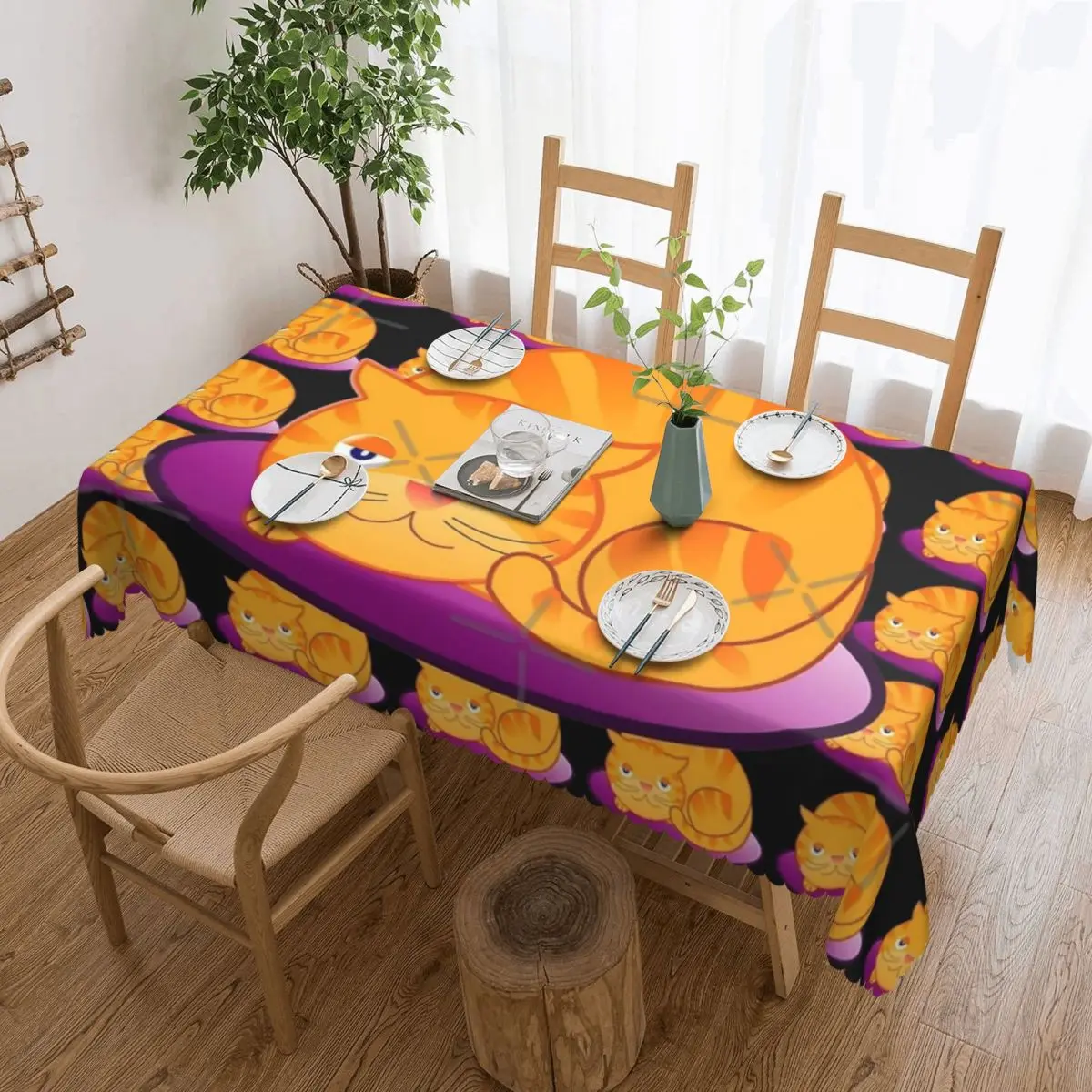 

Tabby Cats Tablecloth 54x72in wrinkle resistant Protecting Table Great Gift