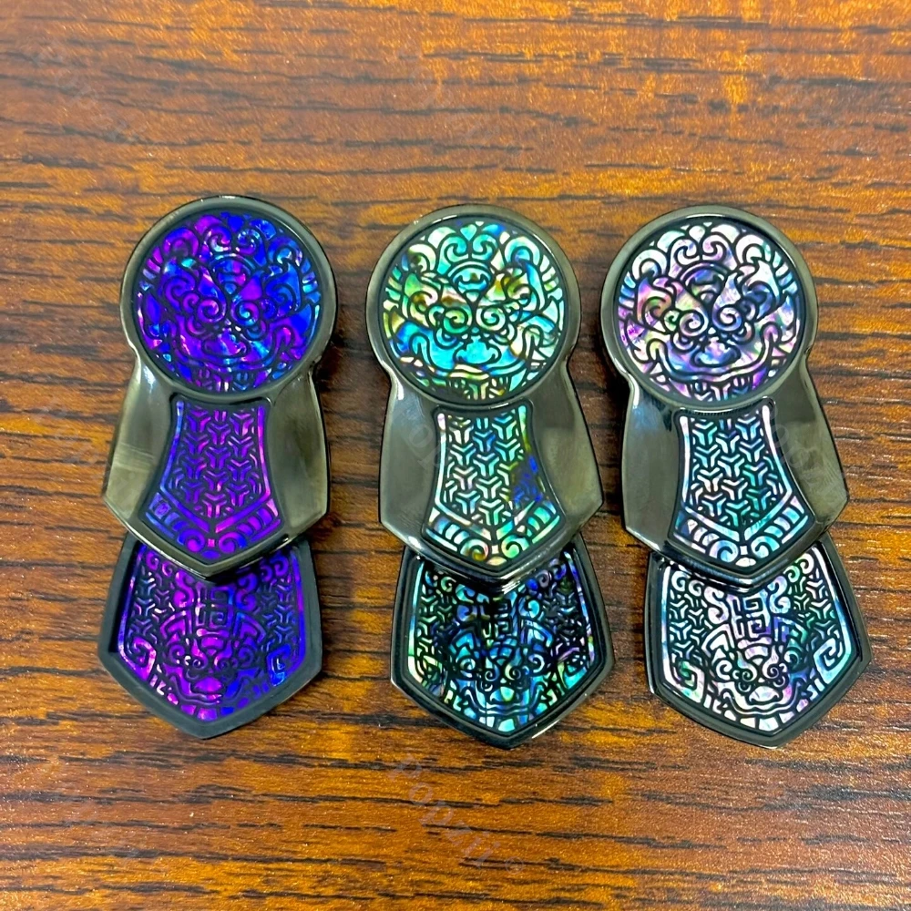 منزلق دفع ميكانيكي متعدد المدار يدور اليسار واليمين 360 درجة °   EDC الفولاذ المقاوم للصدأ الكبار لعبة تخفيف التوتر ألعاب القلق