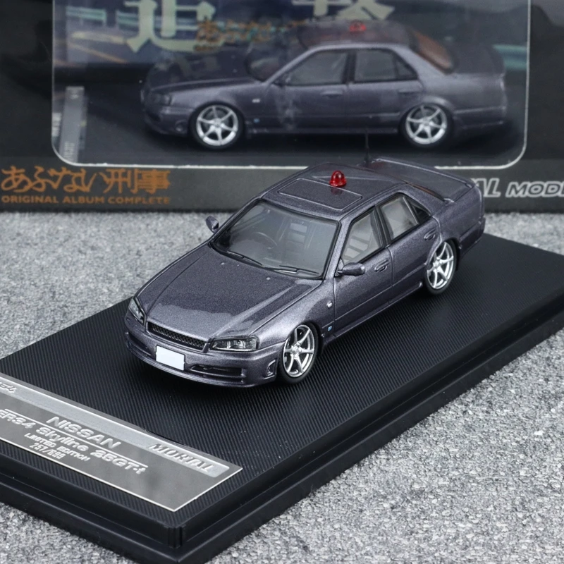 Nuevas existencias Mortal 1:64 Er34 Skyline 25gt versión motor de bomberos coche de policía simulación aleación fundida modelo en miniatura juguete para regalo personalizado