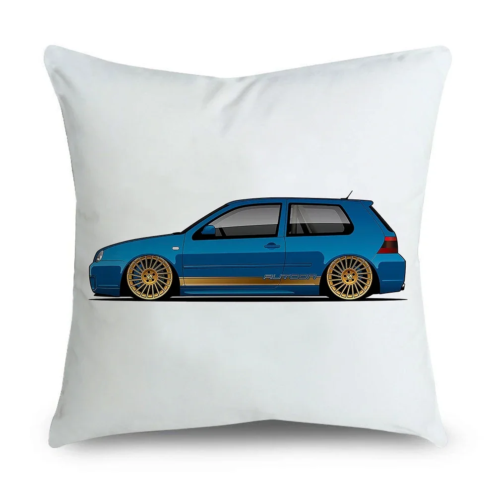 Home Sofa Car Chair Decorative Pillowcase Car Sideways Cartoon Pattern Pillowcase