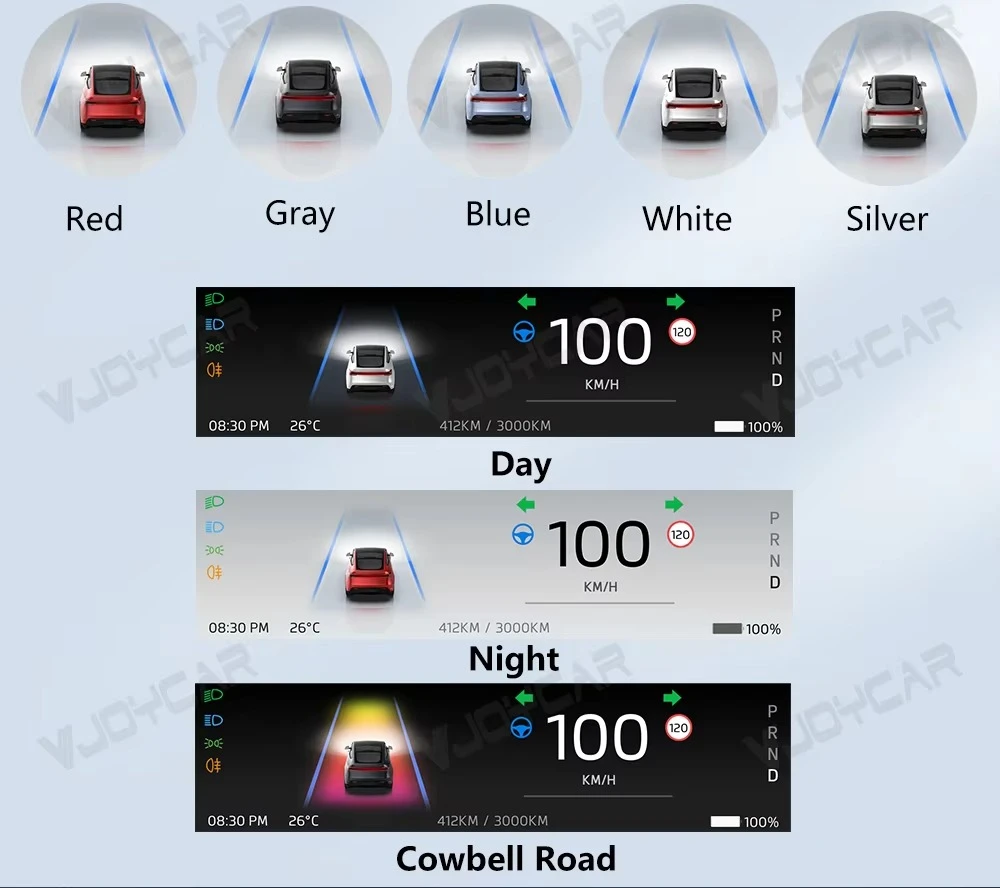 8.8 Inch HD Dashboard Display Support CarPlay Android Auto Blind Spot Warning For Model Y Juniper