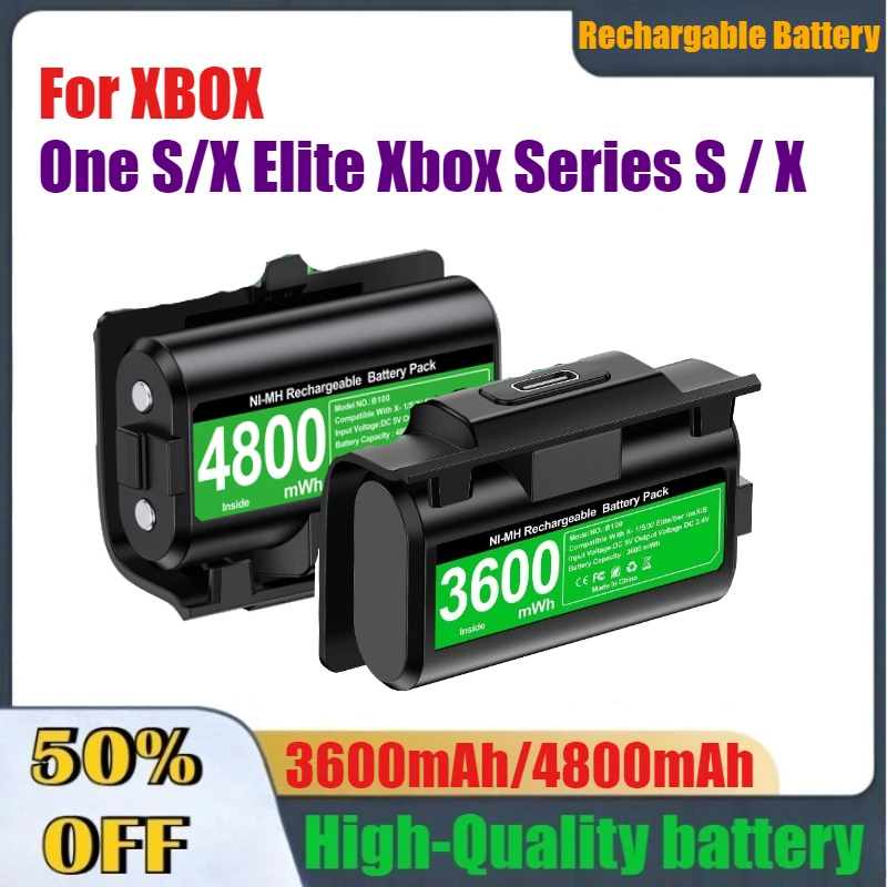 بطارية قابلة للشحن بقدرة 3600 ميجاوات في الساعة * 2 لأجهزة XBOX One S/X Elite Xbox Series S / X حزمة بطاريات وحدة التحكم XBOX #1