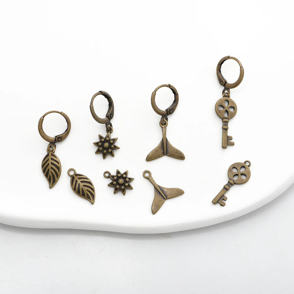 Bronze Musical Note Earrings Findings For DIY Jewelry Earring Hooks Accessory for Jewelry Handmade Making Supplies