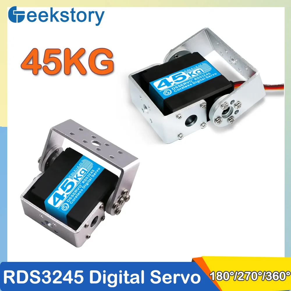 45KG RDS3245 เกียร์โลหะดิจิตอล High Power Coreless Dual แกนเซอร์โวมอเตอร์อลูมิเนียม DIY สําหรับ RC รถรถบรรทุก Crawler หุ่นยนต์