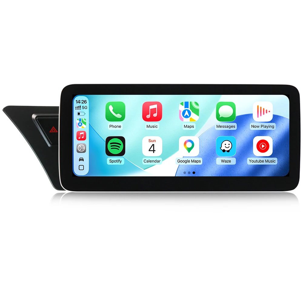 MEKEDE 10,25' Kabelloses CarPlay Android Auto Multimedia-Display für Audi A4 B8 A5 2009-2017 Android All-in-One Autoradio 8-Kern GPS-Navigation unterstützt Dual-System-Umschaltung FM WIFI 4G DSP BT