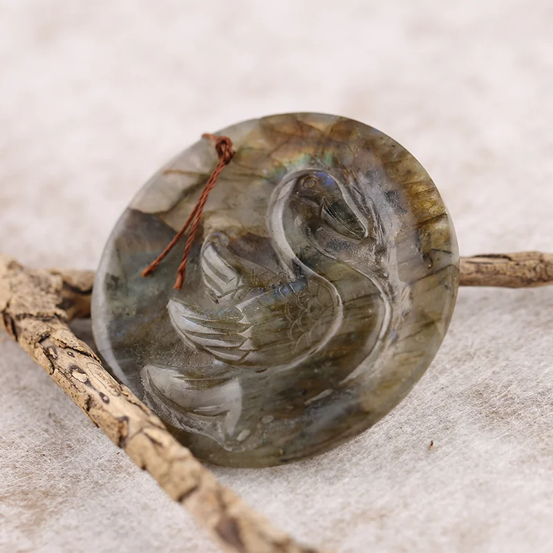 

B&F Pendant for Necklace Labradorite—Fashion Handmade Natural Jewelry Charm Gift Accessories 49x5mm 22.2g
