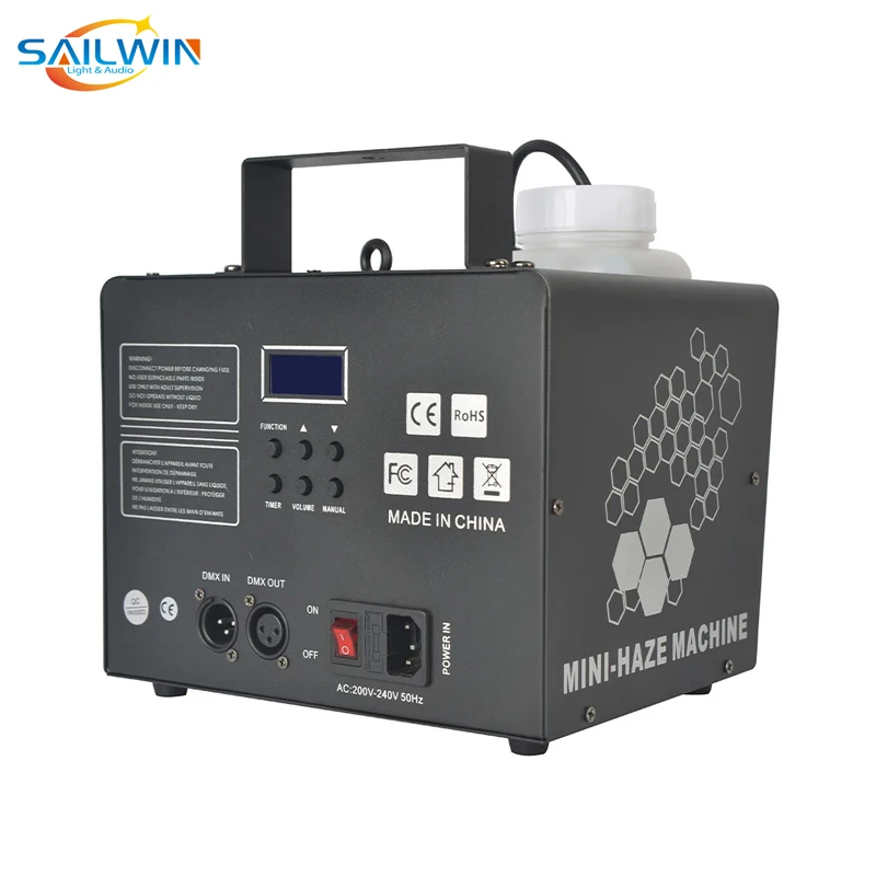 500W Mini DMX Haze Fog Smoke Machine Professional Stage and Wedding Film Fogger Forest Mist Effect Fogger Using Atomizing Liquid