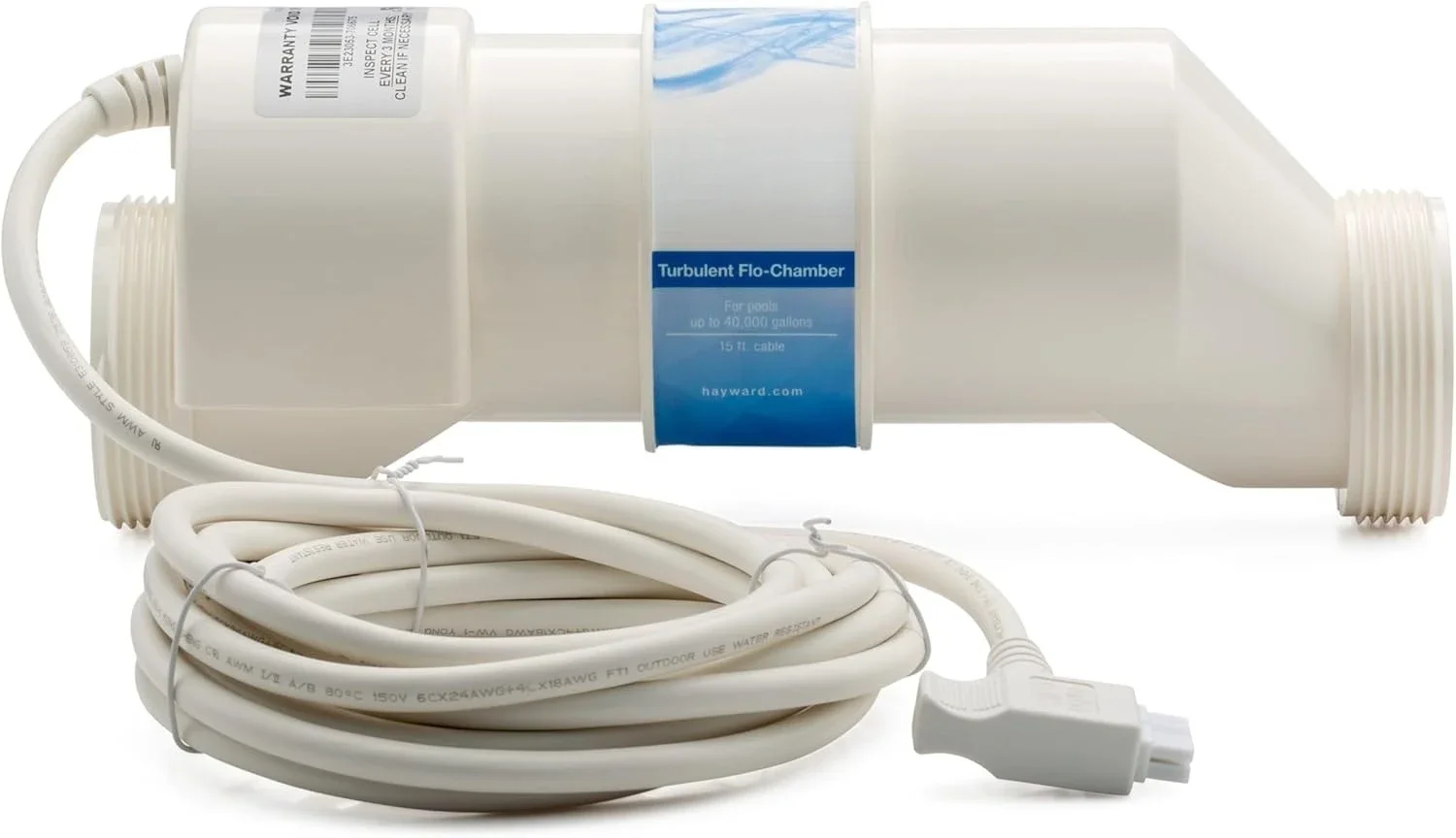 HOT W3T-CELL-15 Salt Chlorination Cell for In-Ground Swimming Pools up to 40,000 Gallons