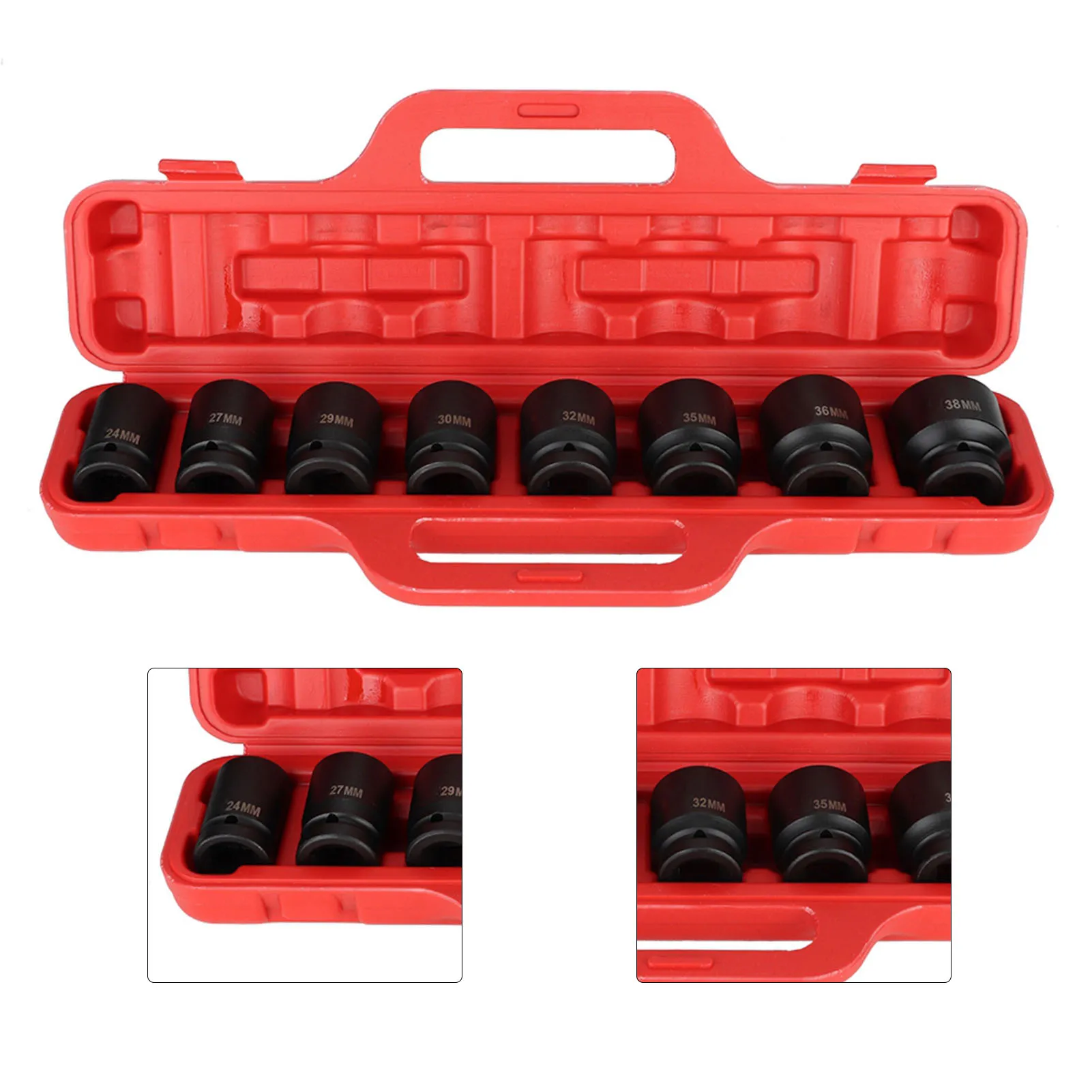 

8pcs 3/4 Inch Drive Deep Impact Hex Head Adapter Socket Set Repairing Tool High Hardness