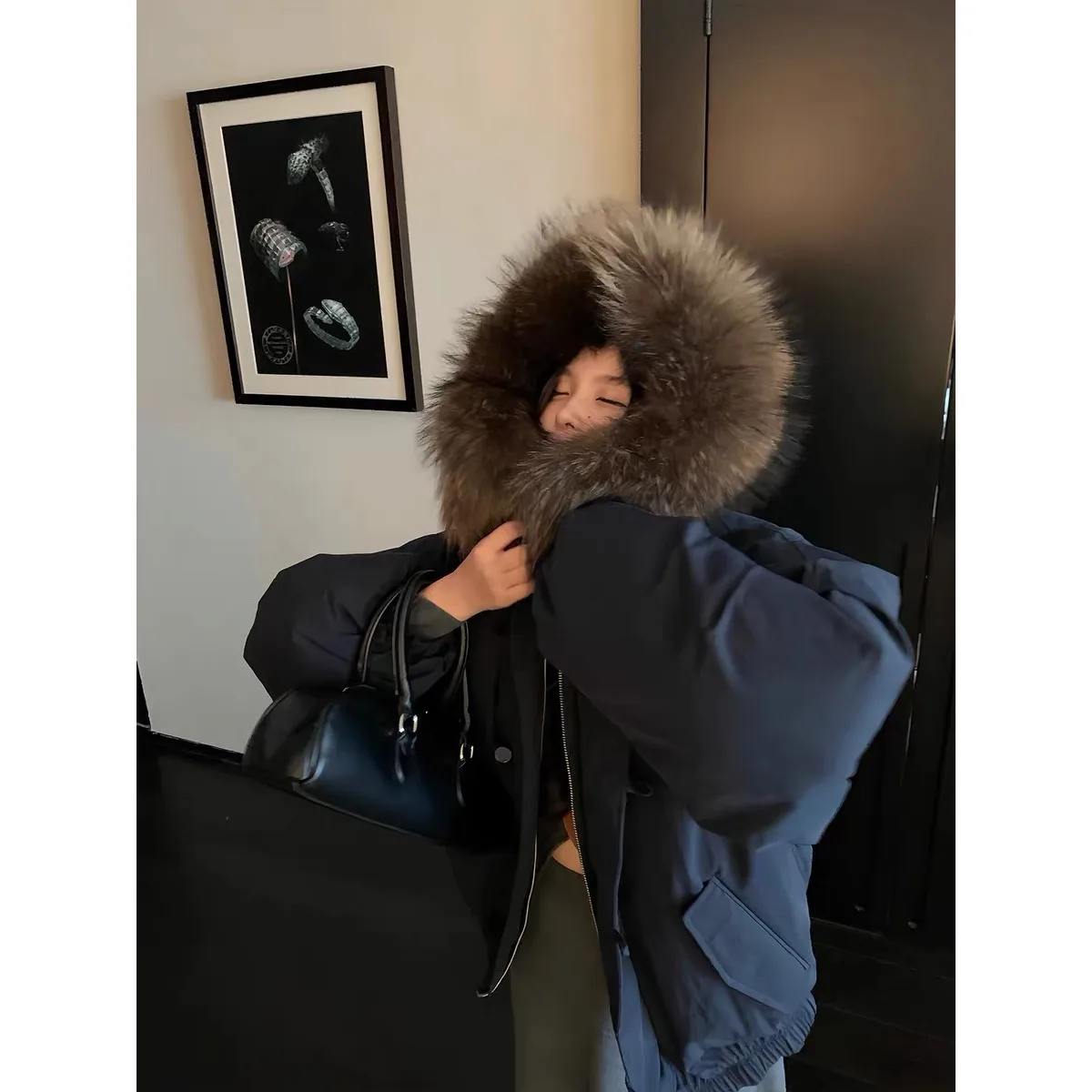 

Женские парки для улицы, осенние, полиамидные, стеганые, с полной молнией, на кнопке, с контрастной панелью, многофункциональные, с изоляцией