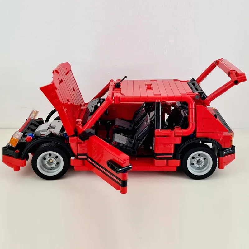 Supercar Racing Car Model Building Block, Technical Moc, Brinquedos Educativos para Meninos, Presentes de Aniversário, Novo, Versão Vermelha, MOC-109517, 205