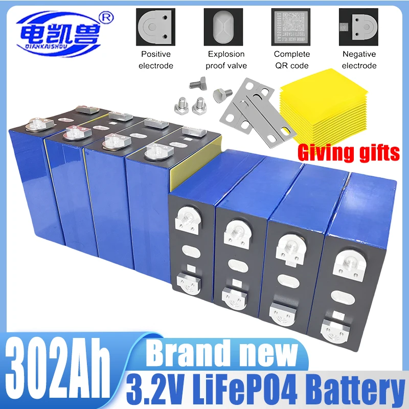 

3.2V 302Ah nut 1-32PCS 2024 new A-grade DIY 12V 24V 48V LiFePO4 battery electric scooter RV lithium iron phosphate solar storage