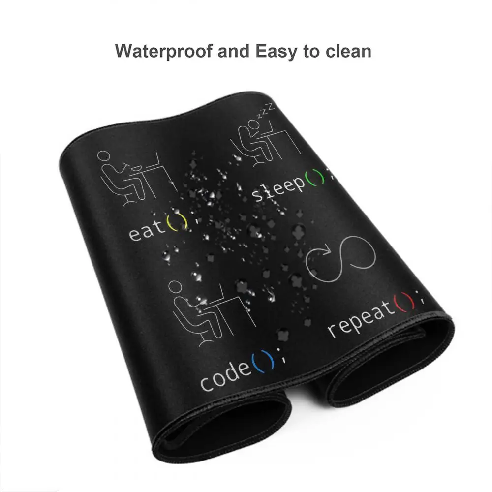 Python Programmer Eat Code Sleep Mouse Pad Printing Computer Mens Anime Gaming Table Carpet Mat Gamer Play PC Keyboard Desk