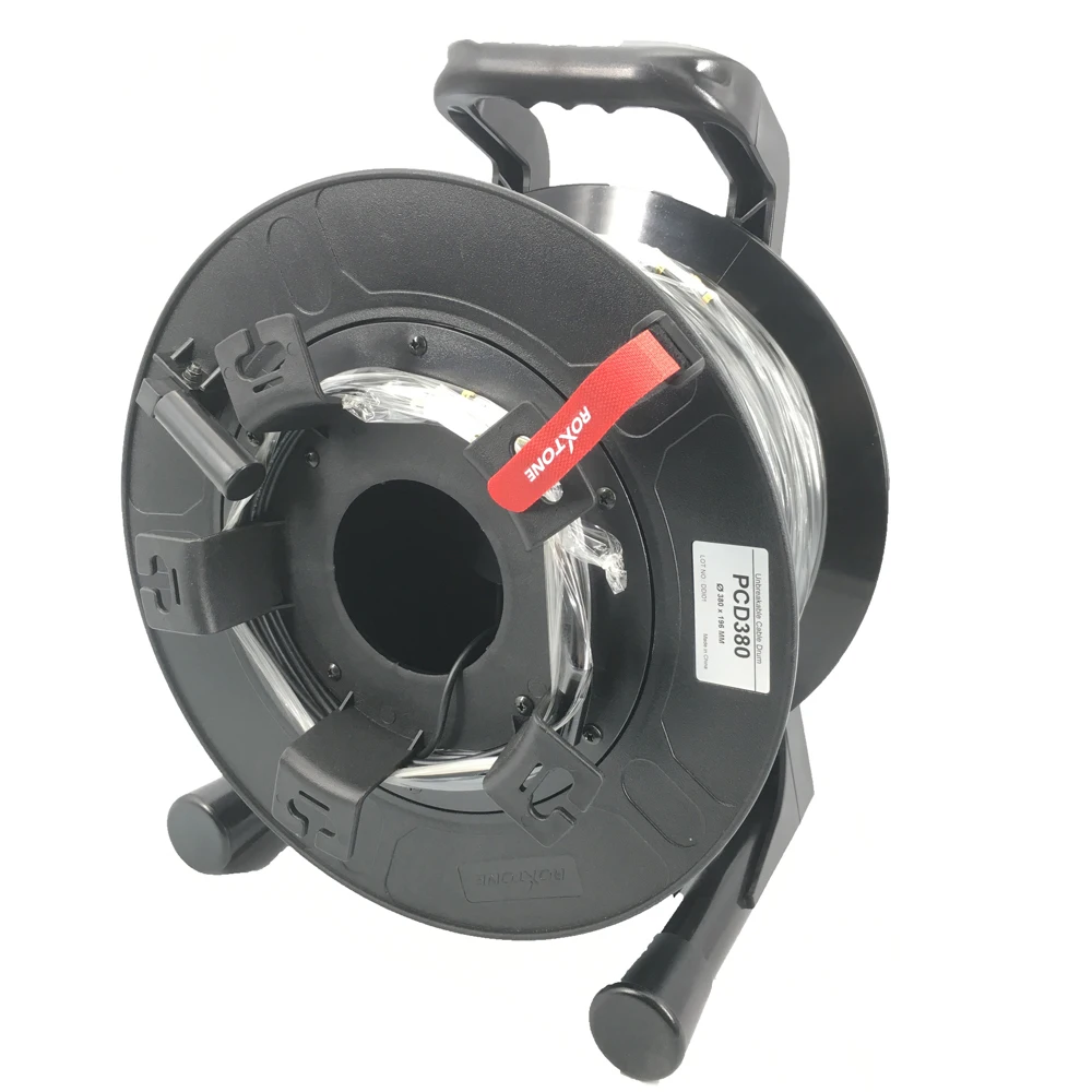 PCD380 Cable Drum  Portable Mobile Reel for Fiber Optic Armored DVI CPRI Network Audio Signal Roll Takeup Plastic Empty
