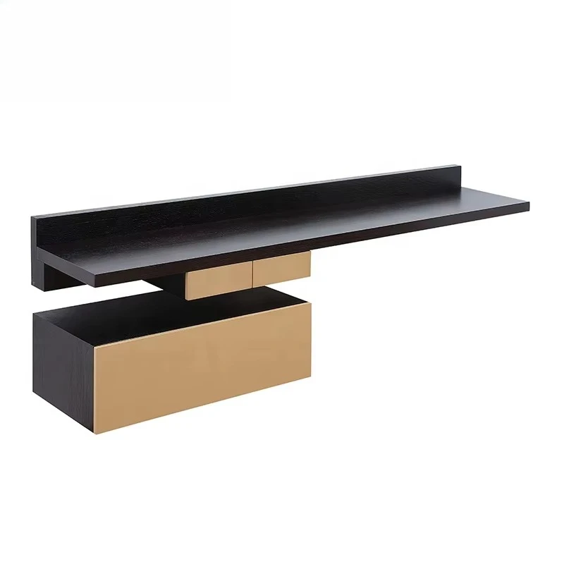 

Modern luxury style MDF smoked yellow matte paint desk