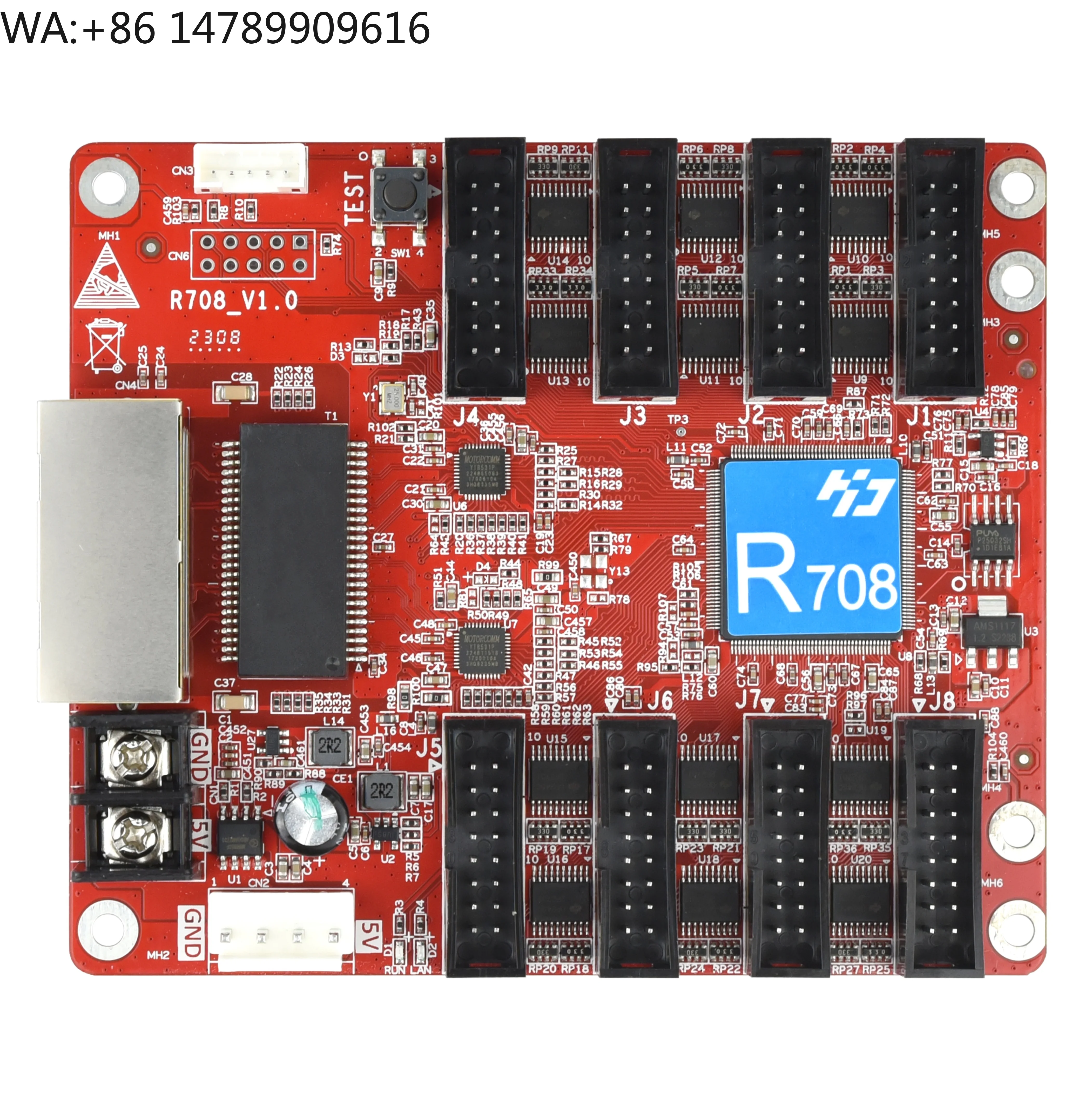 HUIDU HD-R708 Led Screen Receiving Card Compatible With R Series Receiving Card for Led Panel Display and Video Wall