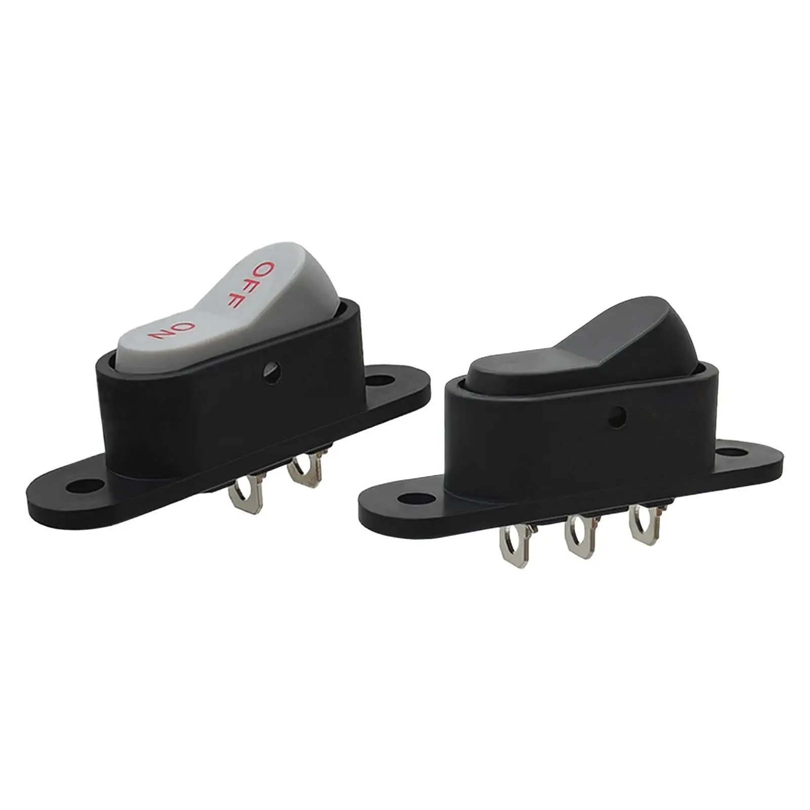 2Pcs Mini Boats Rectangle Rocker Switch Premium Replace High Performance Good Electrical Insulation Multipurpose on/Off Switch