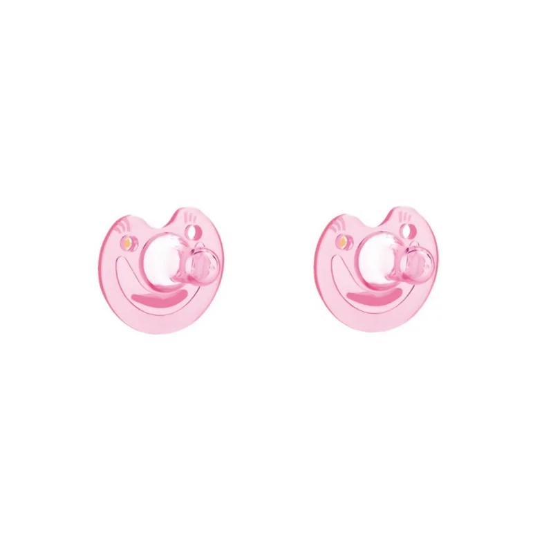 0–3 Jahre runder Silikon-Schnuller, Baby-Beißring, Bär, Smiley, Katze, Silikon-Schnuller, Bisphenol-frei, perfektes Geschenk für Neugeborene