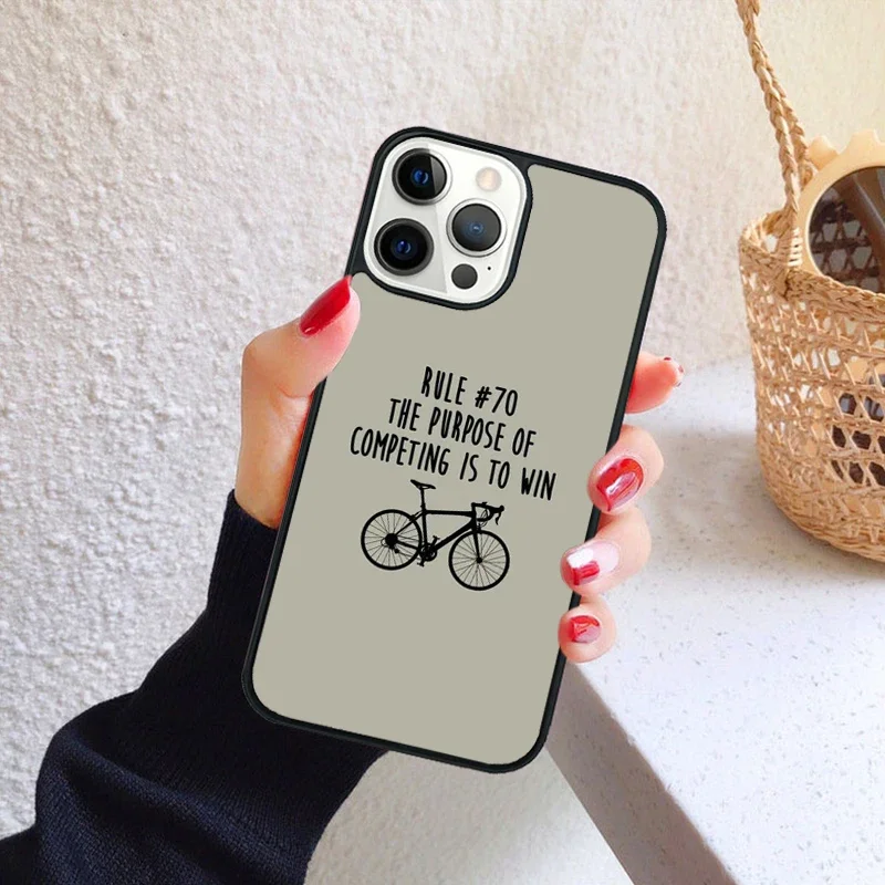 Capa de telefone para bicicleta de estrada para iPhone, Capa traseira para iPhone 15, 14, 12, 13 Mini, 6, 7, 8 Plus, X, XS, XR, 11 Pro Max, SE, 2020