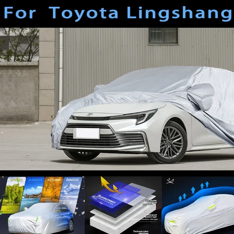 Juste de protection de voiture pour Toyota Lingshang, protection solaire, protection contre la pluie, protection UV, prévention de la poussière, peinture automatique