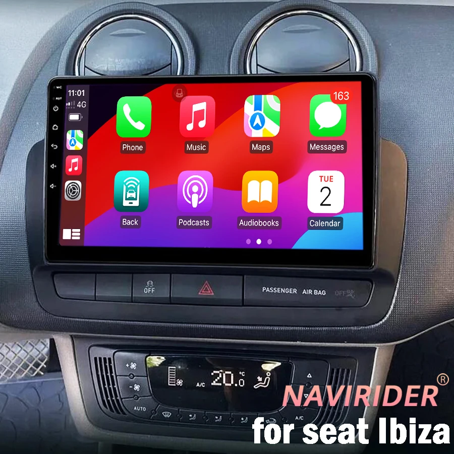 

9inch Android 14 AI Voice Car Radio GPS For Seat Ibiza 2016 Multimedia Video Player Wireless CarPlay Navigation Stereo 2Din 4G