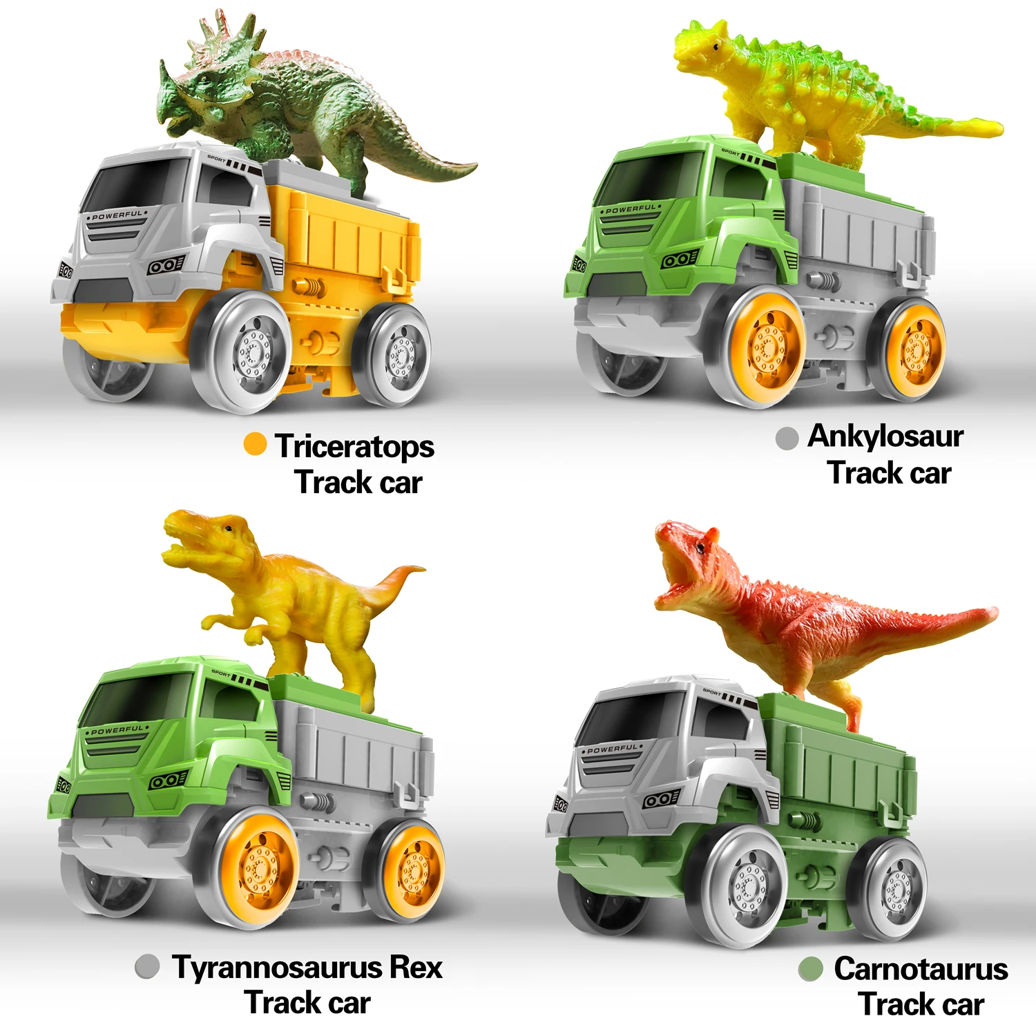 Magic Climbing electric dinosaur car Track Railway Toy Car Set Bend Flexible Race Track Flash Light Car High Quality Toy For Kid