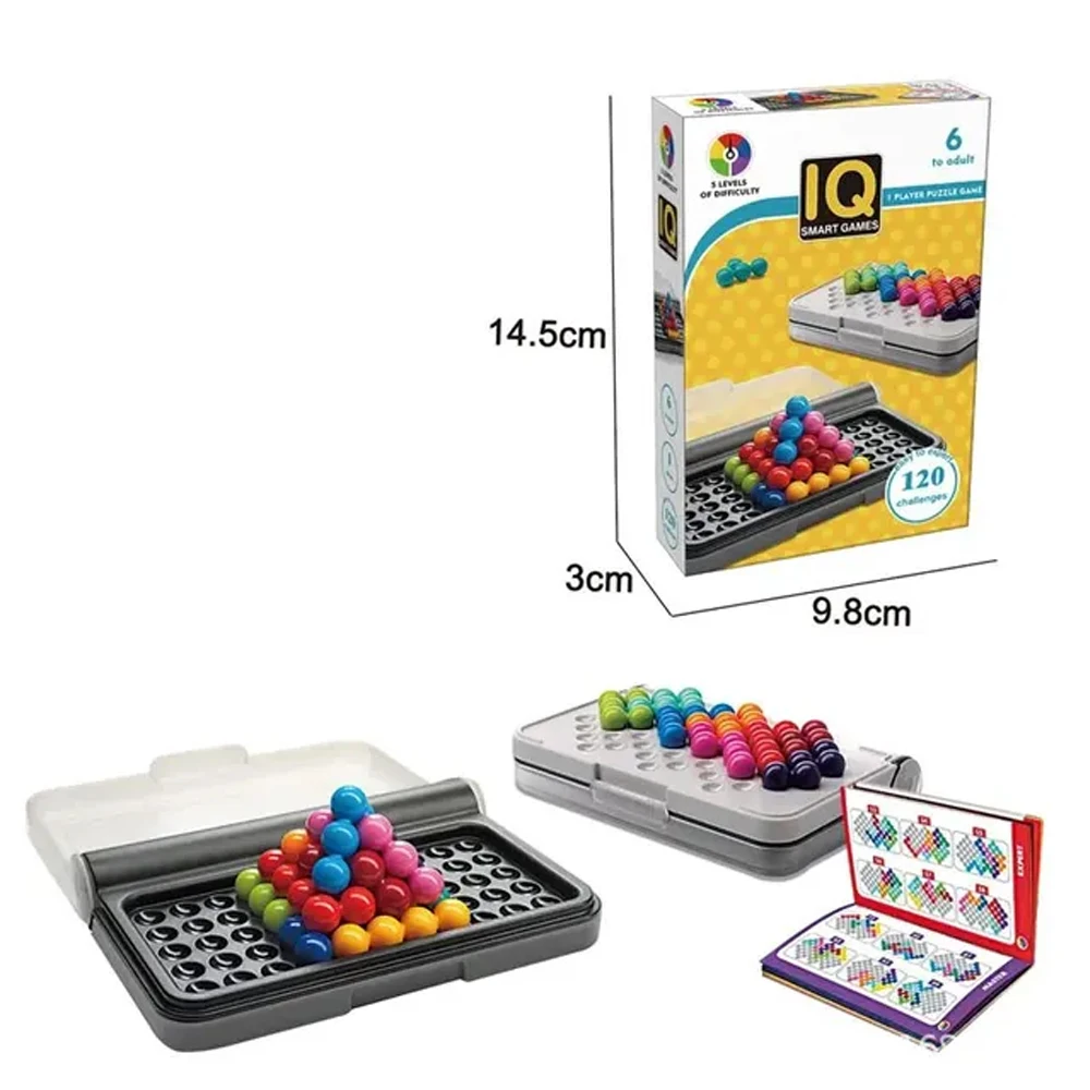 Juego de mesa de rompecabezas 3D IQ para niños, placa de pirámide clásica, Perla lógica, mente, cuentas de pirámide, regalos de juguetes Montessori,