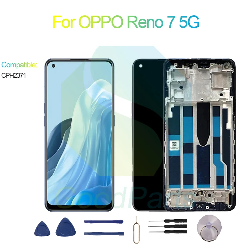 

For OPPO Reno 7 5G Screen Display Replacement 2400*1080 CPH2371 Reno 7 5G LCD Touch Digitizer