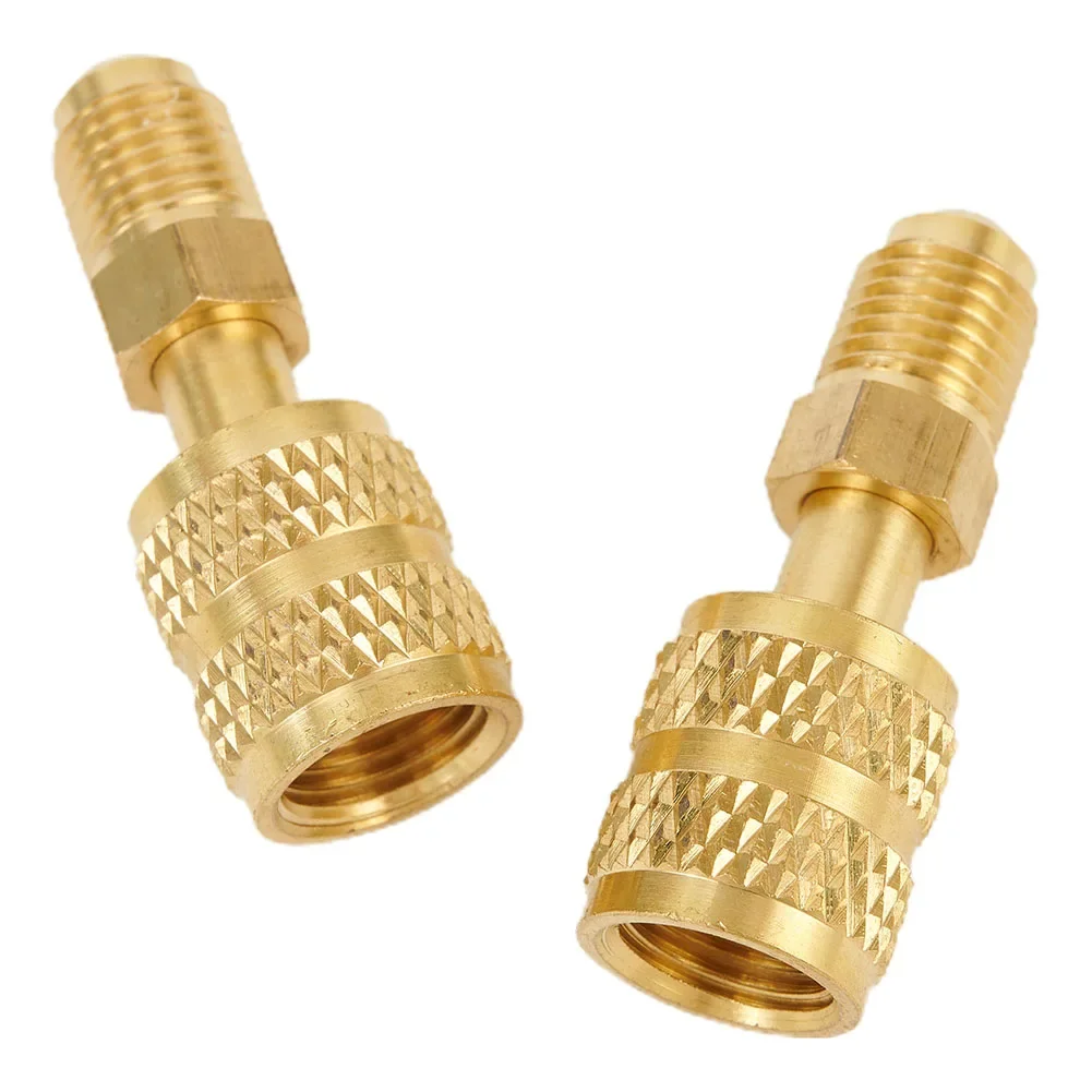 2pcs Brass R410a Adapters Female 5/16