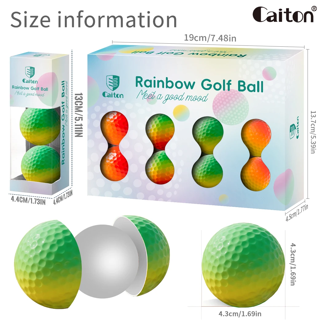Caiton Pro Golf Balls12/3PCS (Opt) Colored Golf Balls,Soft Golf Balls,2layer Golf Balls-Men's Golf Accessories,Perfect Golf Gift