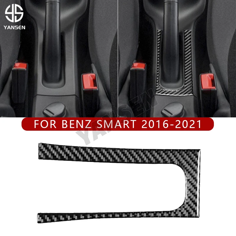 

Car Center Console Gear Shift Carbon Fiber Sticker For Benz Smart 453 Fortwo 2016-2021 Auto Interior Accessories