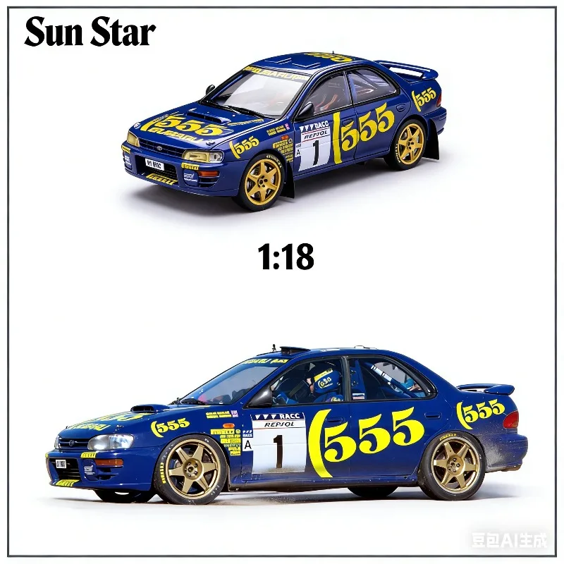 

Sun Star 1:18 Subaru Impreza WRC Rally Racing Car Cast Alloy Model, Boys' Holiday Gift Toy, Adult Collection Decoration Item.