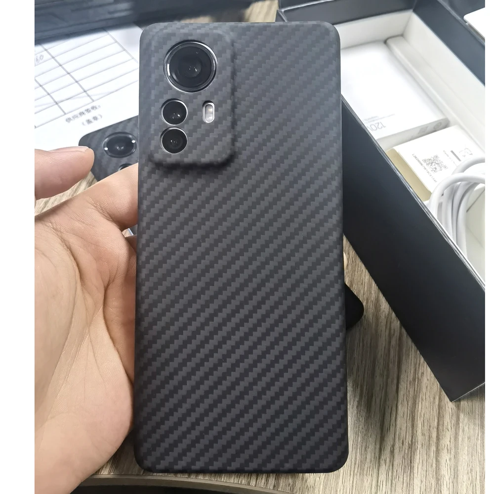 YTF-Carbon Real carbon fiber case For Xiaomi 12pro Case Ultra-thin anti-drop Aramid fiber Xiaomi 12x 12 phone hard Cover