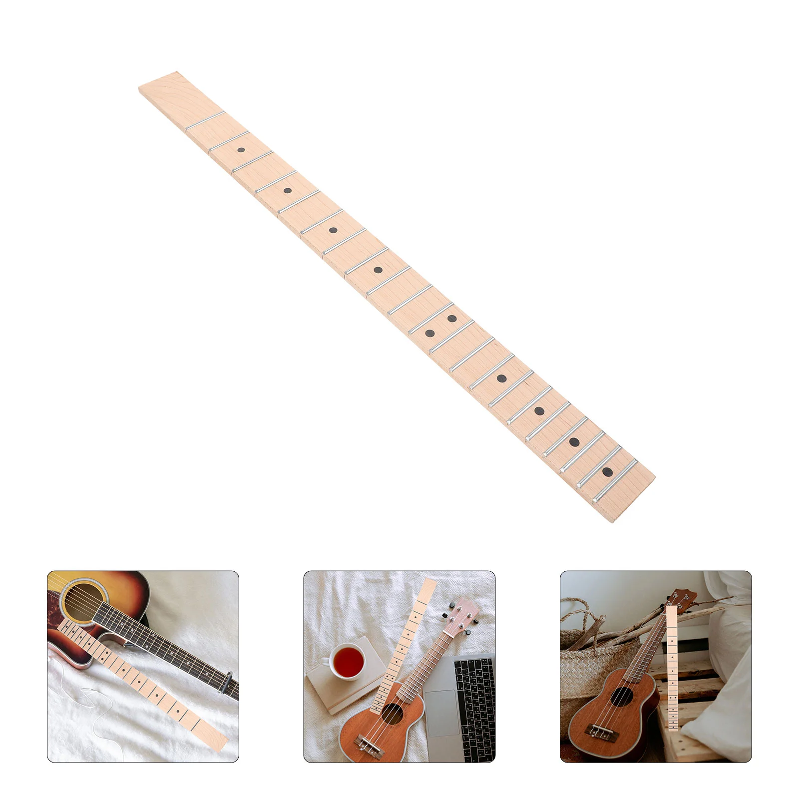 

Guitar Fingerboard Fretboard Neck Replacement Board Fret Steel Lap Ukulele Finger Wood Plate Technical Accessory Parts Electric