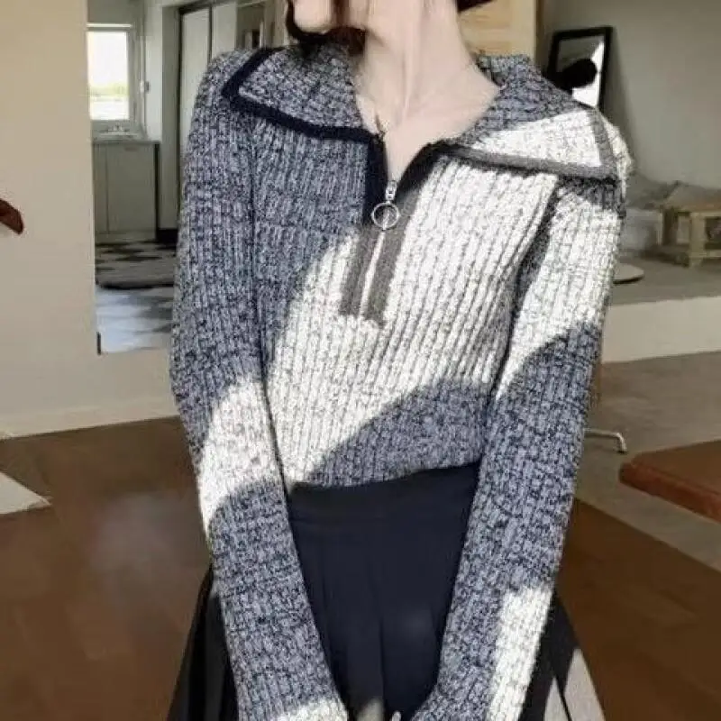 Frische süße süße Herbst klassische Freizeit tägliche Strickwaren Frau Kawaii vielseitige kurze Pendeln Outdoor Top Kleidung Pullover neu