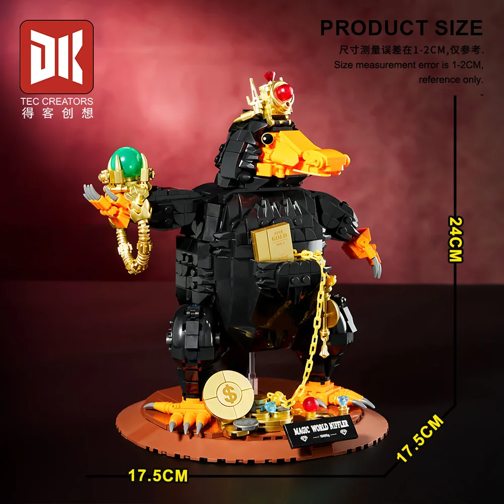 1148pcs MOC 창의력 동물 마술 Niffler 빌딩 블록 벽돌 조립 모델 DIY 장난감 어린이 생일 선물 세트
