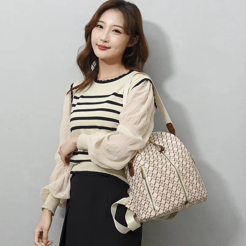 Fashion Soft Leather Texture Girls Shoulder Bag Retro Square Lattice Pattern Girls Shoulder Bag Leisure Hundred Ladies Handbag S