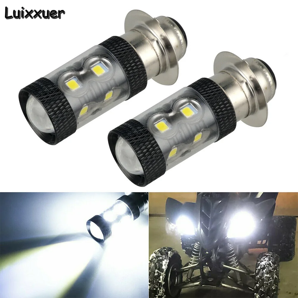 

2PCS H6/P15D LED Motorcycle Headlight Bulb Motorcycle Accessories Super Bright for Yamaha YFZ450R Rhino 700 Raptor YFM660 TRX