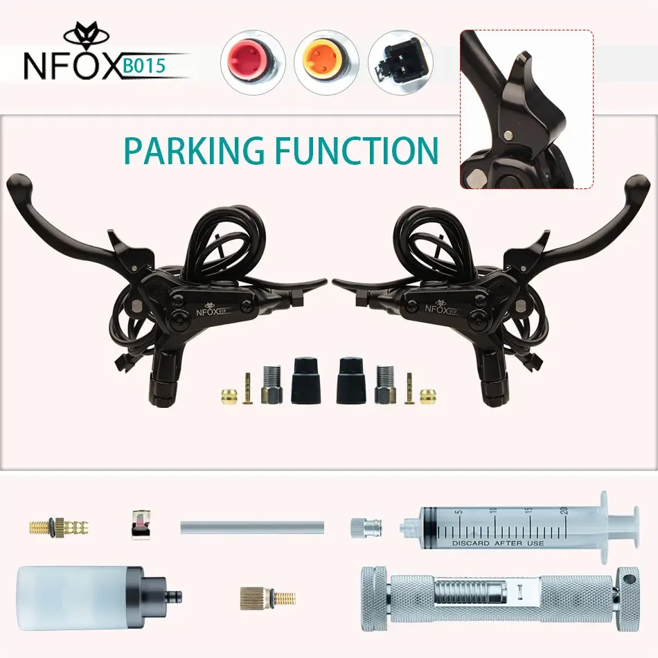 NFOX B015 Parking Hydraulic Power-off Oil Brake Lever Electric Scooter E-bike Generation Driving Bafang Handle Repair Tricycle