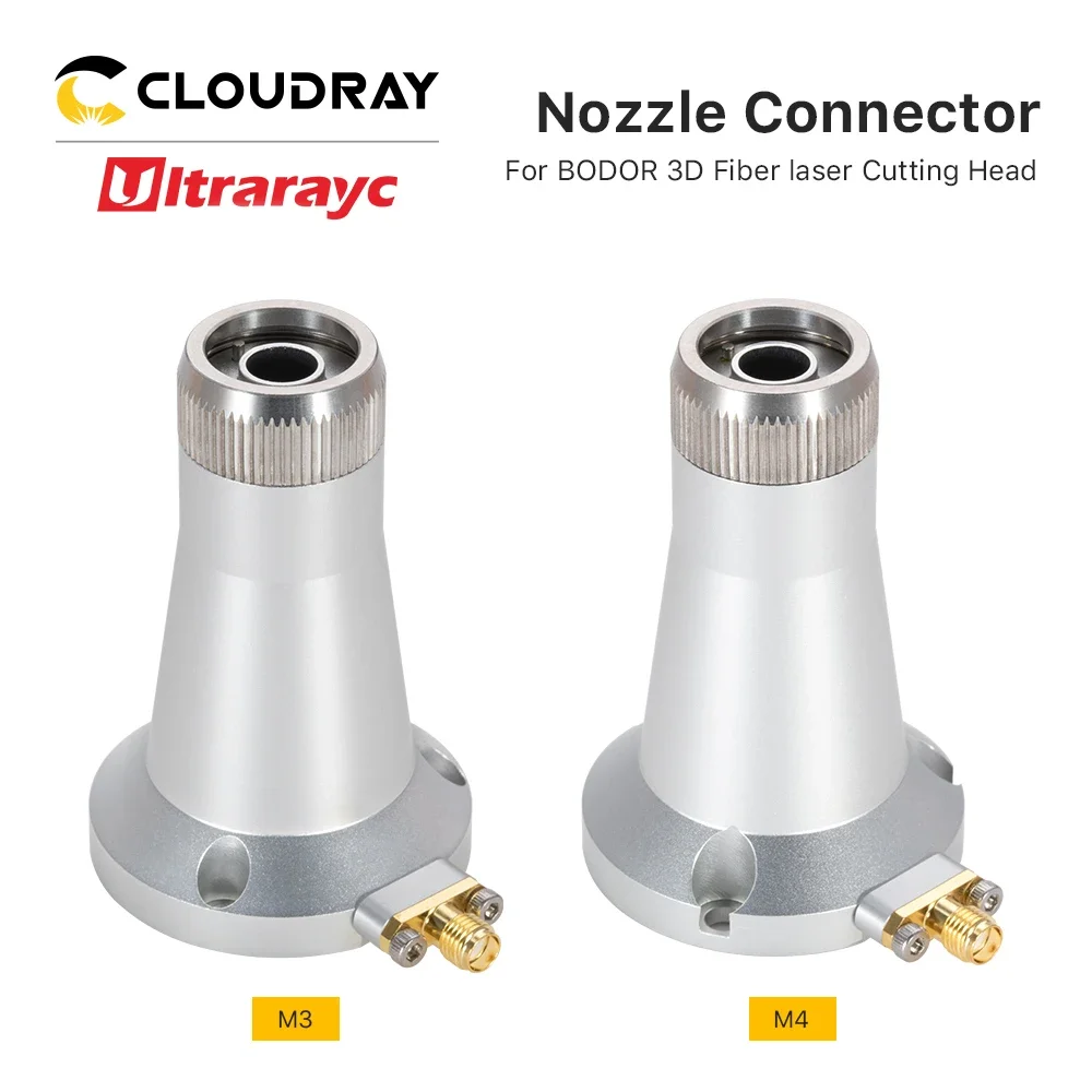 Ultrarayc 3D złącze z gwintem M3 M4 dla włókien BODOR 3D głowica do cięcia laserowego podłączenia dyszy pierścień ceramiczny 3D