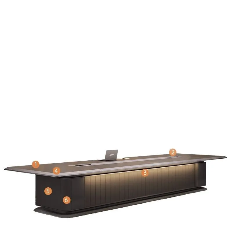 

Large office conference table Long table Simple modern conference room negotiation table High-end light luxury meeting