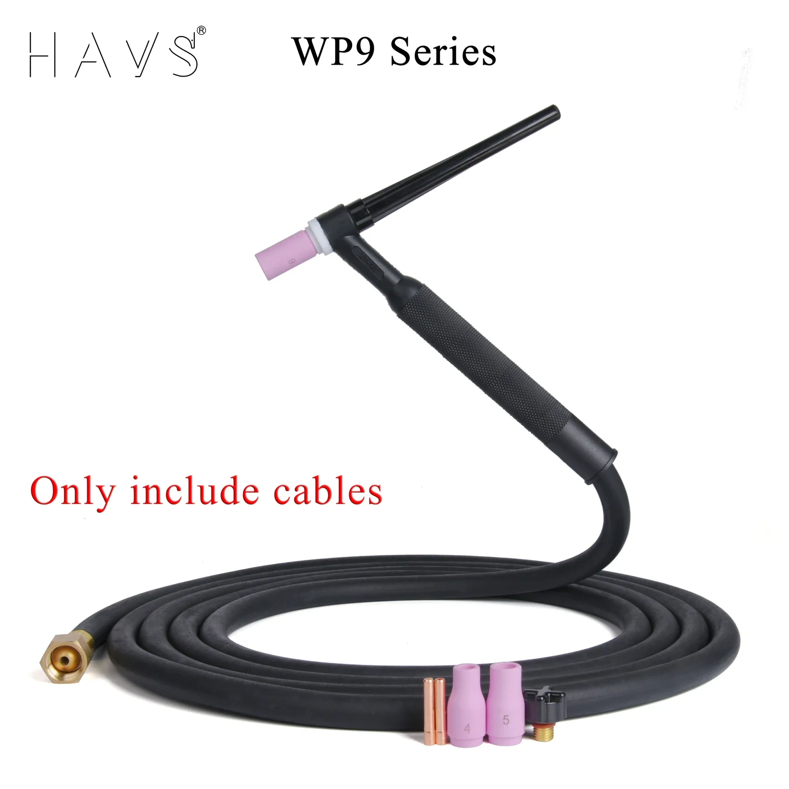 3.8/7.6m WP9 WP17 Series TIG Welding Torch Gas-Electric Integrated Rubber Hose Cable Wires M16*1.5mm Connecto