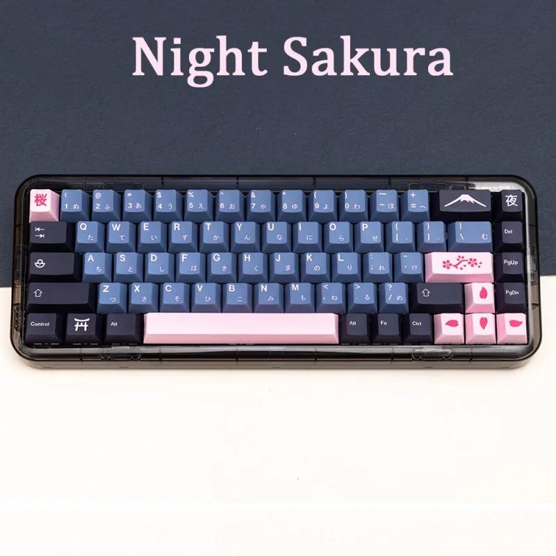 

NightSakura keycaps cherry profile Five sides dye-sublimation PBT keycap set 141keys