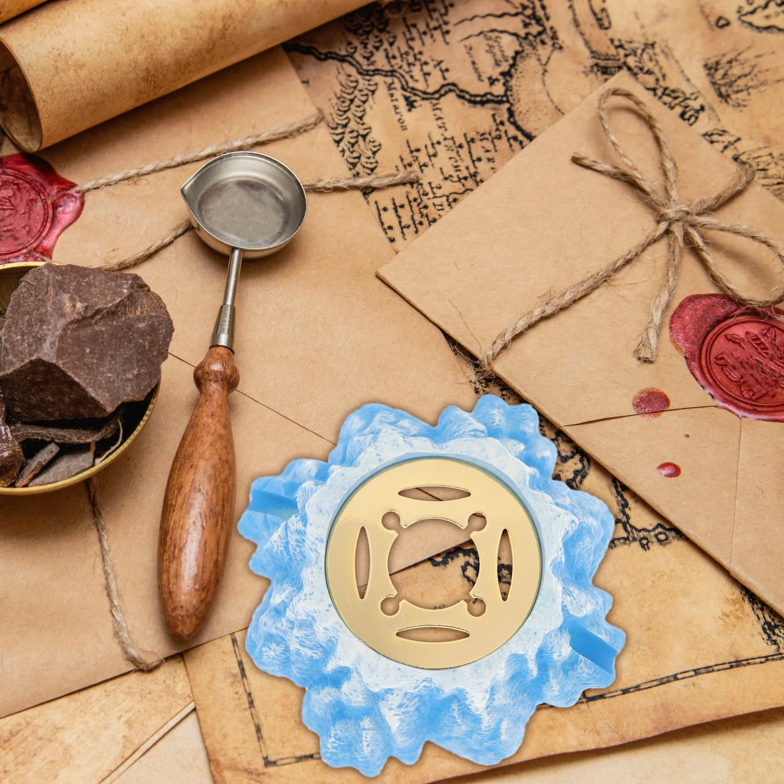 

Seal Wax Melting Furnace Tool Warmer Metal Kit for Stamp Seals Scented Sealing