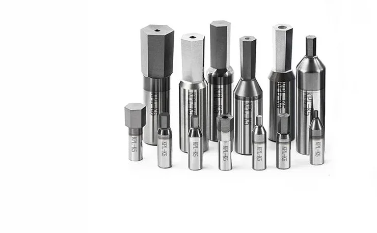 Customize Inner Hexagonal Punching Head Square Hole Inner Outer Spline Rotary Punching Accessories Stainless Steel Part