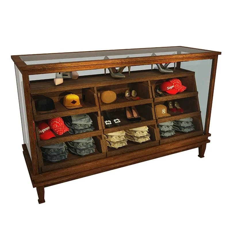 

Modern Nakajima Cabinet Medieval Multiple Removable Retro Side Cabinet Transparent Glass Product Layer Cabinet
